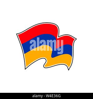 Vektor Flagge von Armenien. Armenien vektor Flagge. Eriwan Stock Vektor