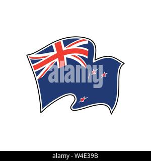 Vektor Flagge Neuseeland. Neuseeland Fähnrich. Union Jack und Southern Cross Stock Vektor