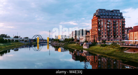 Jungbusch, Mannheim/Deutschland. Einmal im Hafen und Arbeiterviertel, Jungbusch ist beliebt als Student und kreativen Ort geworden, mit Lofts und t Stockfoto