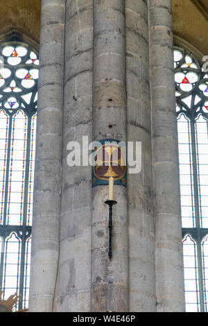 Innenraum der Kathedrale Notre Dame in Amiens, Frankreich Stockfoto