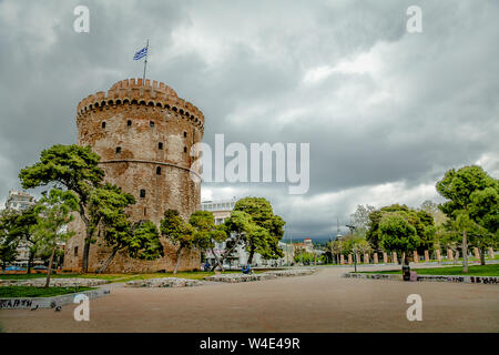 Der weiße Turm von Thessaloniki. Historisches Monument. Thessaloniki. Griechenland Stockfoto