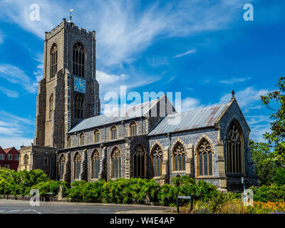 St. Giles' Church Norwich ist eine Kirche von England Grade I denkmalgeschützte Pfarrkirche in Norwich UK - mittelalterliche mit c19. Restaurierung. St. Giles auf dem Hügel. Stockfoto