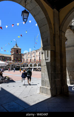 Die Plaza Mercado Chico, Avila, Spanien Stockfoto