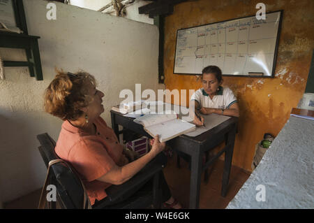 Guatemala, Antigua, San Jose El Viejo Spanish School, 1984, private Sprache Lektion Stockfoto