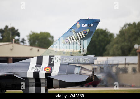 Fin der Belgischen Luft Komponente F-16 Fighting Falcons, der RIAT Fairford, Gloucestershire Stockfoto