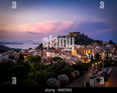 Sonnenuntergang in der Nähe von Begur (Girona - Costa Brava - Spanien) Stockfoto