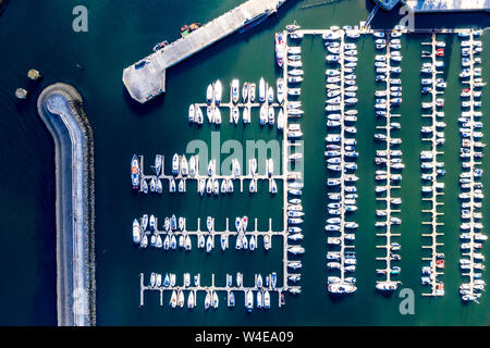 Bangor Stadt und Marina Stockfoto