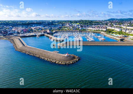 Bangor Stadt und Marina Stockfoto