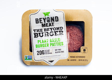 Darüber hinaus Fleisch fleischloses Essen auf Basis pflanzlicher Produkte für vegane und vegetarische Essen burger Pastetchen Stockfoto