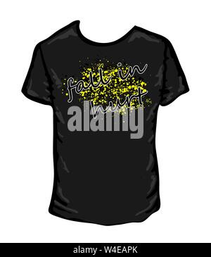 Slogan fallen In verletzt Grafik für den Druck auf Shirt. Vector Illustration Stock Vektor