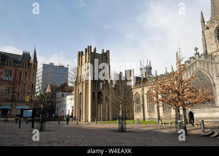 Sheffield Anglikanische Kathedrale - Die Kathedrale Kirche St. Peter und Paul, England Großbritannien Stockfoto