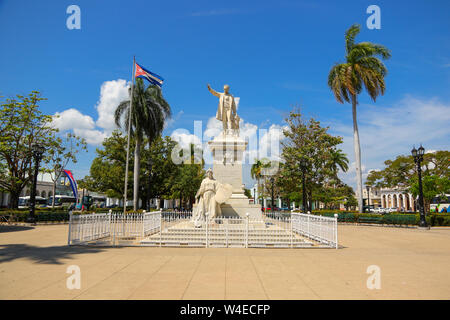 Cienfuegos, Kuba - José Martí-Denkmal auf Central Plaza Stockfoto