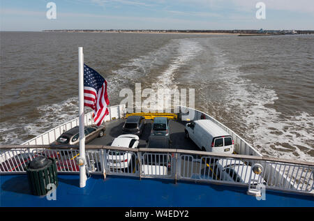 Cape May Lewes Ferry verlässt Cape May New Jersey Stockfoto