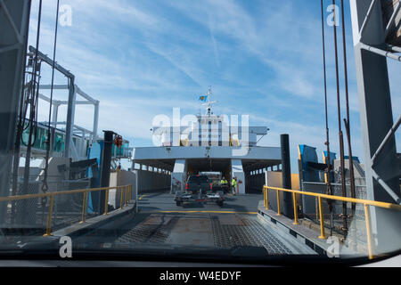 Cape May Lewes Ferry verlässt Cape May New Jersey Stockfoto