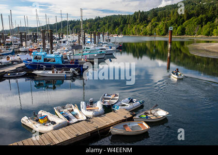 Marina von Ganges Harbour, Salt Spring Island, British Columbia, Kanada Stockfoto