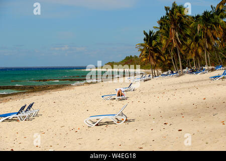 Strand an der Tauchbasis Maria la Gorda im Südwesten Kuba Stockfoto