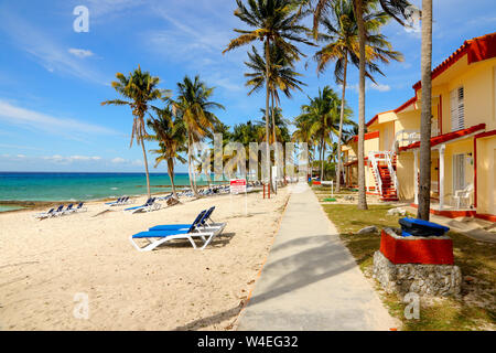 Strand an der Tauchbasis Maria la Gorda im Südwesten Kuba Stockfoto