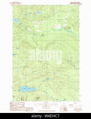 Maine USGS Historische Karte Carr Teich 105004 1985 24000 Wiederherstellung Stockfoto