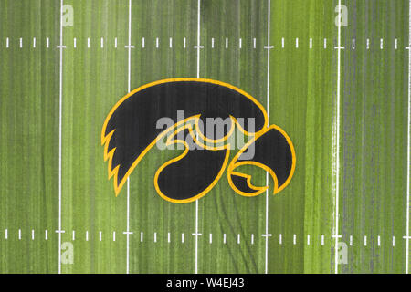 Iowa City, Iowa, USA. 21. Juli, 2019. Luftaufnahmen Kinnick Stadium, ehemals Iowa Stadium ist ein Stadion in Iowa City, Iowa, USA. Es ist das Heimstadion von der Universität von Iowa Hawkeyes. (Bild: © Walter G Arce Sr Schleifstein Medi/ASP) Stockfoto