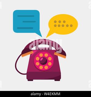 Kontakt center Konzept Vector Illustration Stock Vektor