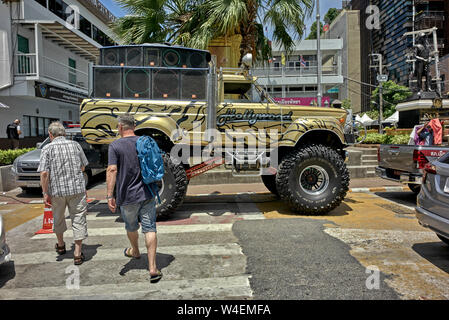 Monster Truck. Geänderte und angepasste Nutzfahrzeuge, Thailand Südostasien Stockfoto