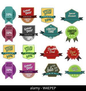 Der Vektor Aufkleber und Bänder Abbildung: Eps 10. Stock Vektor