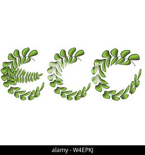 Logos der Grüne Baum Blatt ökologie Natur element Vektor icon Stock Vektor
