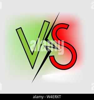 Flache vs für Concept Design. Vektor Banner Design Stock Vektor