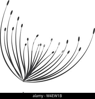 Nahtlose Muster. Fliegen von Löwenzahn Samen. Stilvolle wiederholende Textur. Vektor Stock Vektor