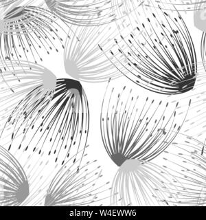 Nahtlose Muster. Fliegen von Löwenzahn Samen. Stilvolle wiederholende Textur. Vektor Stock Vektor
