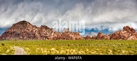 Bitter Ridge, Jurassische Sandsteinfelsen, von der Gold Butte Road, Gold Butte National Monument, Mojave Desert, Nevada, USA Stockfoto