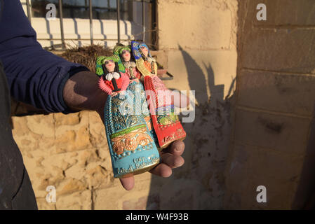 Italien, Basilicata, Potenza, Sassi, handgefertigte Puppe Ton Stockfoto