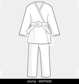 Abbildung: martial arts Uniform. Karate, Taekwondo, Judo, Jujitsu, Kickboxen oder kung fu Anzug. Stockfoto