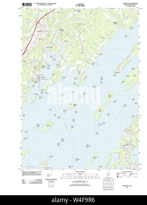 Maine USGS Historische Karte Freeport 20110830 TM Wiederherstellung Stockfoto