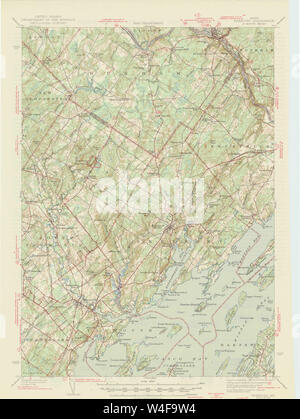 Maine USGS Historische Karte Freeport 306571 1944 62.500 Wiederherstellung Stockfoto