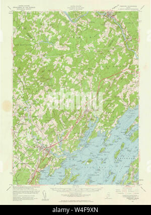 Maine USGS Historische Karte Freeport 306572 1957 62.500 Wiederherstellung Stockfoto