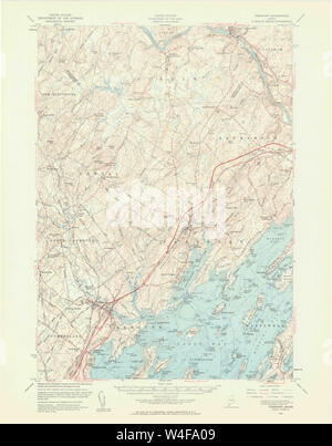 Maine USGS Historische Karte Freeport 306574 1957 62.500 Wiederherstellung Stockfoto