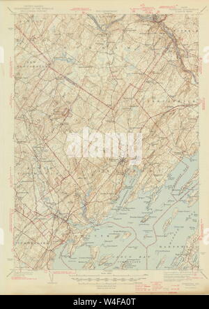 Maine USGS Historische Karte Freeport 306573 1944 62.500 Wiederherstellung Stockfoto