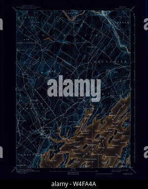 Maine USGS Historische Karte Freeport 460410 1892 62.500 Inversion Wiederherstellung Stockfoto