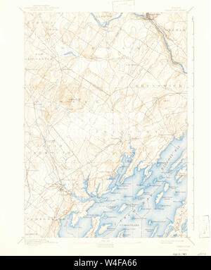 Maine USGS Historische Karte Freeport 460411 1892 62.500 Wiederherstellung Stockfoto