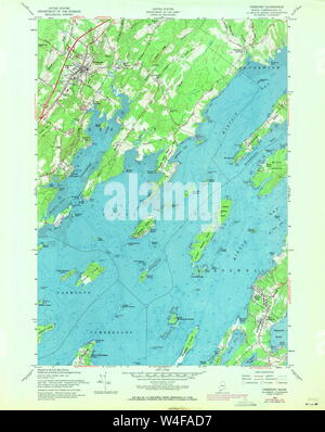Maine USGS Historische Karte Freeport 806707 1957 24000 Wiederherstellung Stockfoto