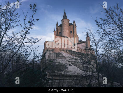 Alcazar von Segovia Burg - Segovia, Kastilien und Leon, Spanien Stockfoto