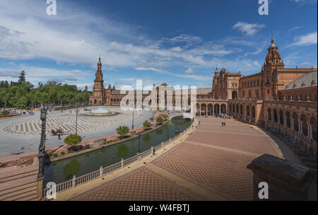 Luftaufnahme von Plaza de Espana Square - Sevilla, Andalusien, Spanien Stockfoto