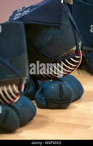 Kendo Helm in Detailansicht Stockfoto