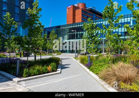 Die neue Erweiterung für das Bündnis der Manchester Business School, Universität Manchester, England, Großbritannien Stockfoto