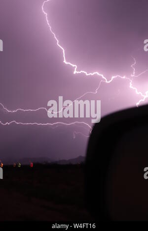 Monsun Blitz Juli 22, 2019 - 2 Stockfoto