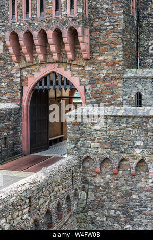 Castle Gate in Reichenstein Burg Stockfoto