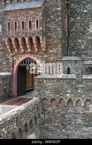 Castle Gate in Reichenstein Burg Stockfoto