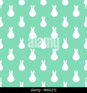 Ostern weiße Häschen nahtlose Muster. Vector Illustration. Stock Vektor