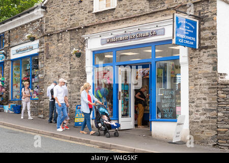 Windermere Ice Cream Company, Bowness on Windermere, Stockfoto